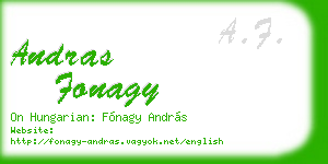 andras fonagy business card