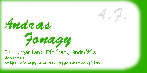 andras fonagy business card